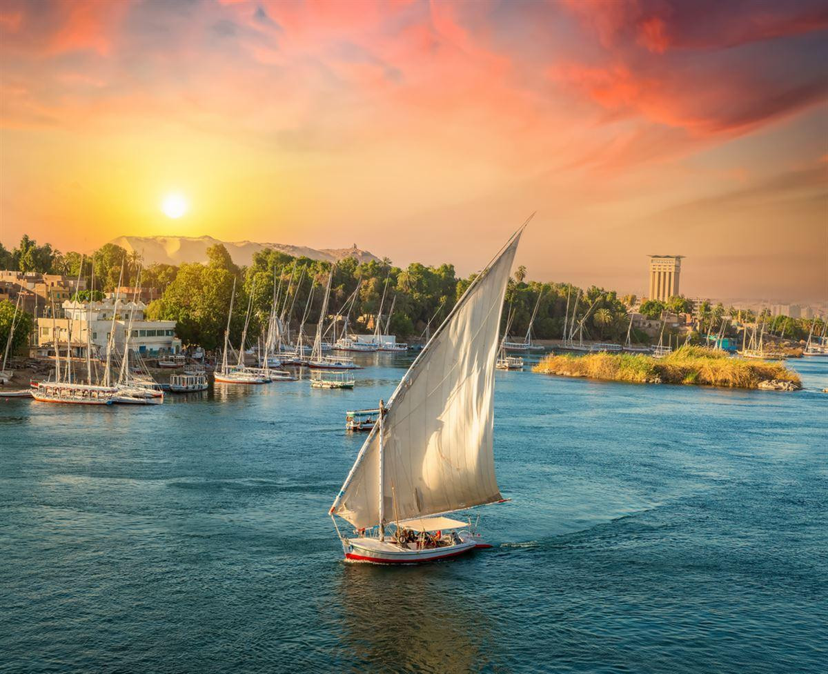 Felucca Sailing on the Nile